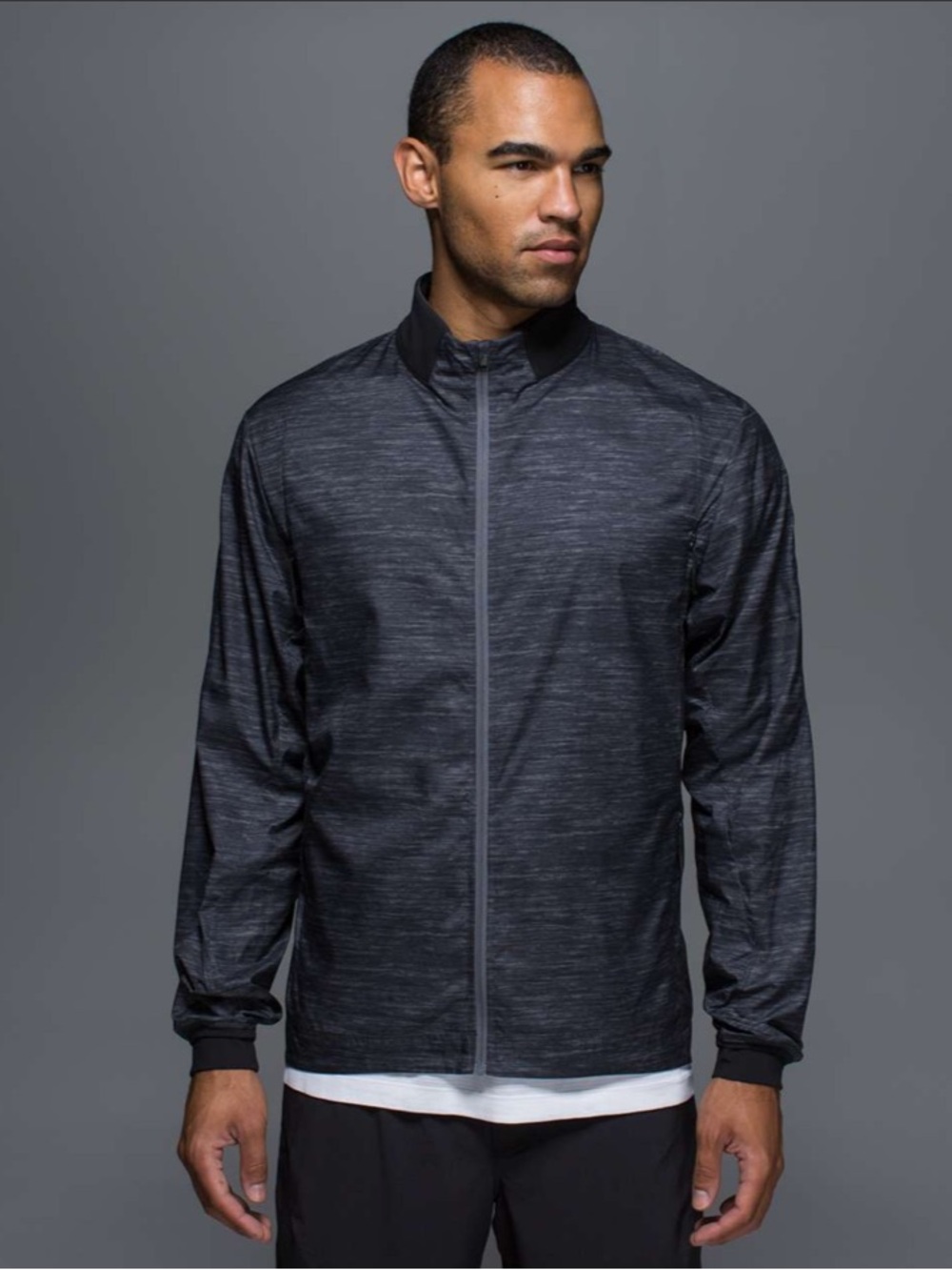 lululemon Men’s Surge Jacket Oki Heathered Black Lightweight Jacket